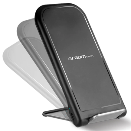 Cargador argomtech convertible inalambrico 10 w carga rápida bobinas duales micro-usb