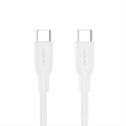 Cable argomtech carga rápida tipo c a tipo c 65w longitud 1.8m color blanco