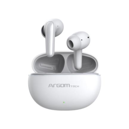 Audifonos argomtech inal&aacute;mbricos skeipods e20 control t&aacute;ctil resistente al agua color blanco