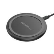 Cargador inalámbrico argomtech rápido 15w con certificación qi /fcc micro usb color negro
