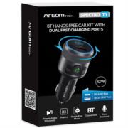 Kit Manos Libres Argomtech para Auto Spectro T1 Bluetooth Pantalla LED Dos Puertos de Carga Rápida 42 W USB Color Negro - Vista 6