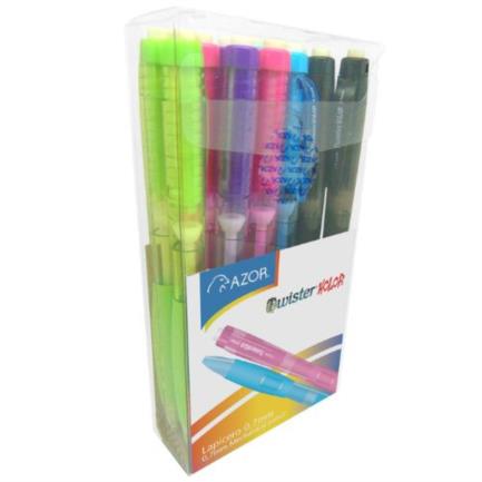 Lapicero Azor Twister Kolor Colores Surtidos C/12 - Artículos Promocionales MAS RECIO
