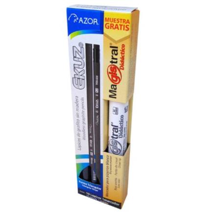 L&aacute;piz azor ekus triangular c/10