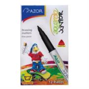 Marcador Aquarelo Junior Punta Fina Color Negro C/12 Pzas - Vista 5
