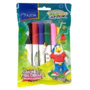 Marcador Aquarelo Junior Punta Fina Colores Surtidos C/6 Pzas - Vista 3