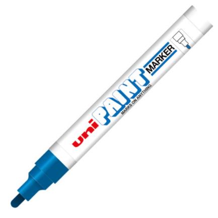 Marcador azor px-20 uniball paint color azul c/12 pzas