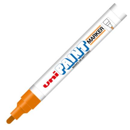 Marcador azor px-20 uniball paint color naranja c/12 pzas