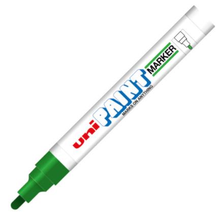 Marcador azor px-20 uniball paint color verde c/12 pzas