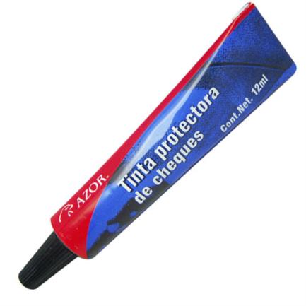 Tinta protectora stafford p/cheques rojo 12ml