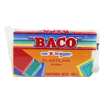 Plastilina baco marqueta 180gr naranja no.52
