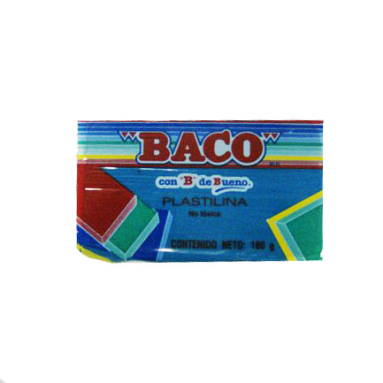 Plastilina baco marqueta 180gr azul claro no.57