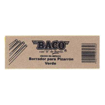 Borrador baco base madera para pizarr&oacute;n