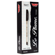 BOLIGRAFO BACO LE PLUME 1.0MM NEGRO CAJA C/12 - Vista 3