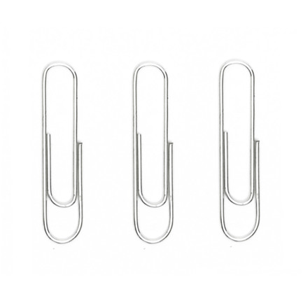 Clip Baco Estándar #1 Galvanizado Paquete c/10 Cajas c/100 Clips c/u