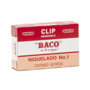 Clip Niquelado Baco #1 Paquete c/10 Cajas c/100 Clips c/u - Vista 9