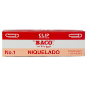 Clip Niquelado Baco #1 Paquete c/10 Cajas c/100 Clips c/u - Vista 11