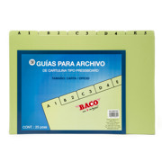 Guías Baco para Archivos Alfabéticas Oficio C/25 Pzas - Vista 3