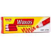 MARCADOR BACO CERA ROJO C/12 - Vista 5
