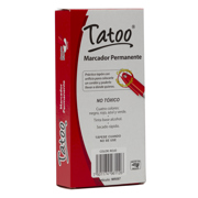 Marcador Baco Tatoo Permanente Punto Fino Color Rojo C/10 Pzas - Vista 6
