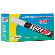 MARCADOR BACO TIZAPEN PLASTICO NEGRO C/12 - Vista 6