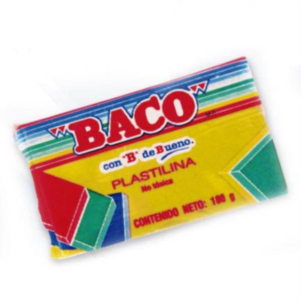 Plastilina baco marqueta 180grs color amarillo pastel