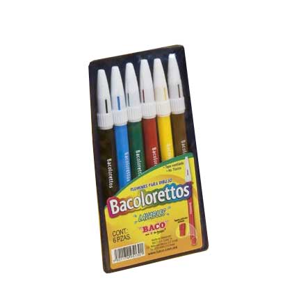 Marcador bacoloreto plumin c/6