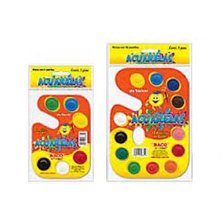 Acuarela baco paleta carton c/12 colores