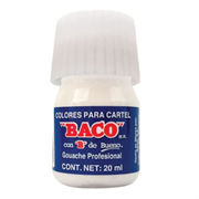 PINTURA BACO P/CARTEL 20ML BLANCO P/TINTAS C/10 - Vista 3