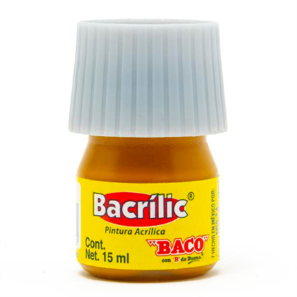 Pintura baco bacr&iacute;lic acr&iacute;lica 15ml color ocre c/10 pzas