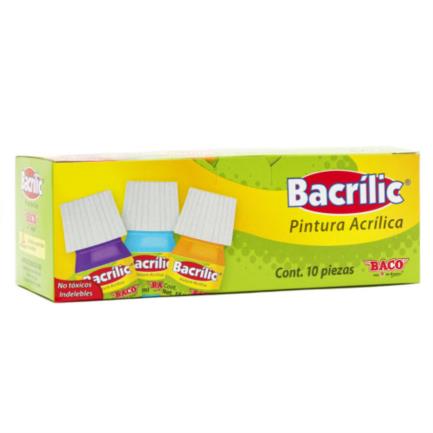 Pintura Baco Bacrílic Acrílica 15ml Color Verde Esmeralda C/10 Pzas - Vista 6