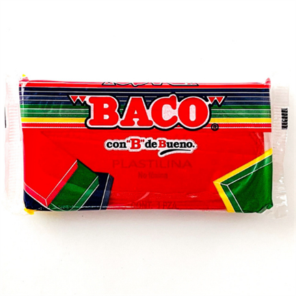 Plastilina baco marqueta 180gr rojo no.54
