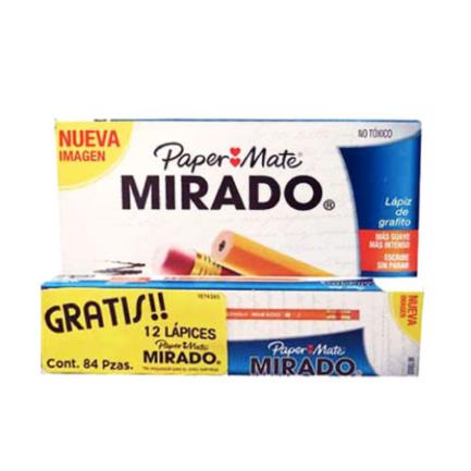 Lapiz mirado 2 c/72 + 12 gratis