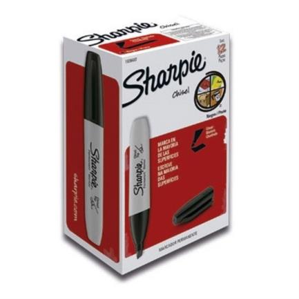 BEPMACAB046 - Marcador Permanente Sharpie Chisel Color Negro C/12