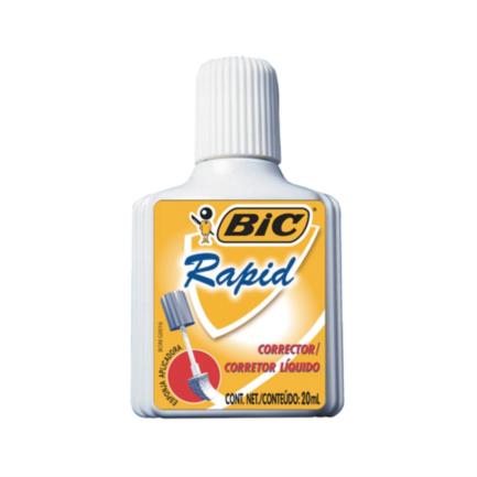 Corrector l&iacute;quido bic rapid 20ml c/10 pzas