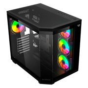 Gabinete Gamer Balam Rush Media Torre Tank Master 9600 TB USB C 3.1/USB 3.0/USB 2.0/Audio Fan ARGB Negro - Vista 7