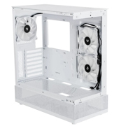 Gabinete Gamer Balam Rush Media Torre Tank Super 9200 TB Max MB ATX USB C 3.1/xUSB 3.0/USB 2.0 ARGB Blanco - Vista 11