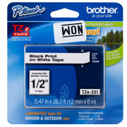 Cinta Brother TZeS231G Laminada Súper Adhesiva Texto Negro - Vista 3