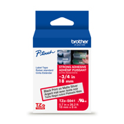 Cinta Laminada Brother con Extra Adhesivo Texto Negro sobre Cinta Plata Matte de 18mm x 8m - Vista 6