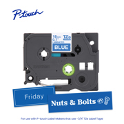 Cinta Laminada Brother Estándar Texto Blanco sobre Cinta Azul de 18mm x 8m - Vista 5