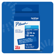 Cinta Laminada Brother Estándar Texto Blanco sobre Cinta Azul de 18mm x 8m - Vista 3