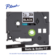 Cinta Laminada Brother Estandar Texto blanco sobre cinta negra de 9mm x 8m - Vista 6