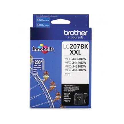 Tinta brother lc207bk rendimiento 1200 páginas mfcj4420dw mfcj4620d color negro