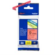 Cinta brother tze421 laminada estándar texto negro sobre cinta roja 9mmx8m