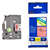 Cinta brother tze441 laminada texto negro sobre fondo rojo 18mmx8m pt300/310b/330/530