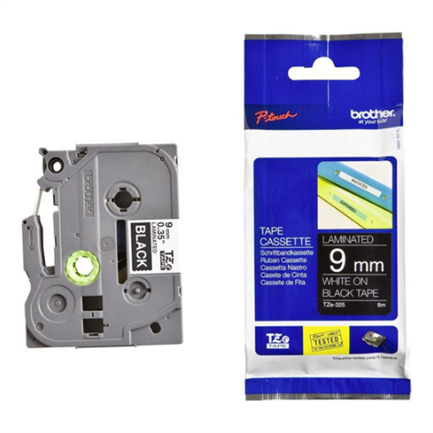 Cinta brother tz325 blanco/negro 6mm pt 1400 9500c 1750