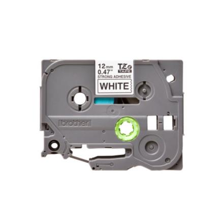 Cinta brother tzes231 laminada s&uacute;per adhesiva texto negro fondo blanco 12mmx8m