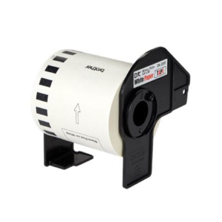 Cinta etiquetadora brother dk2251 papel negro y rojo sobre blanco longitud continua 62mmx15.2m ql-800/810w/820nwb