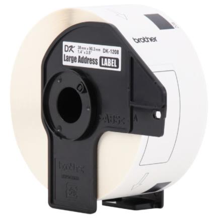 Etiquetas brother dk1208 precortada papel blanco  38mmx90.3mm 400 etiquetas