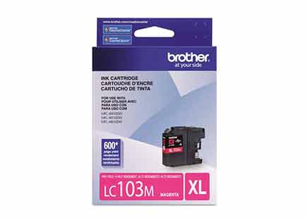 Tinta brother lc103m rendimiento 600 páginas color magenta