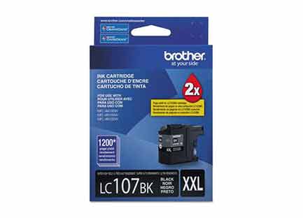 Tinta brother lc107bk rendimiento 1200 p&aacute;ginas color negro